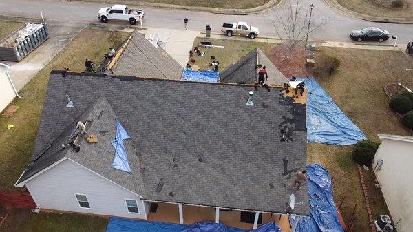 Roof replacement after recent tornadoes