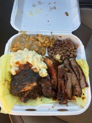 3 Meat 3 Sides meal for $55 plus tax (over priced, not good)