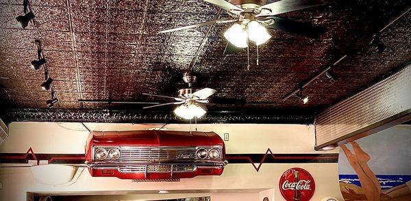 Ceiling/Chevy Impala on wall