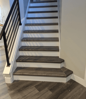 We offer custom bent LVP stairnosing!