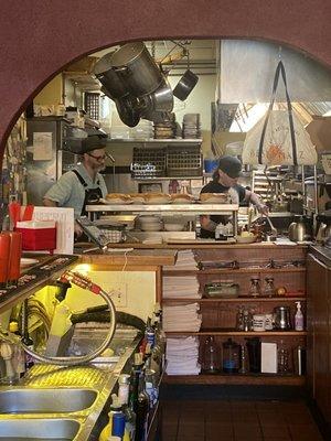 Love this place. Look at those pot pies all lined up and ready to be served.