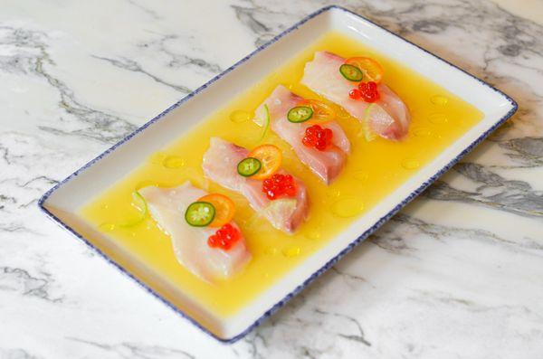 Crudo with kumquats.