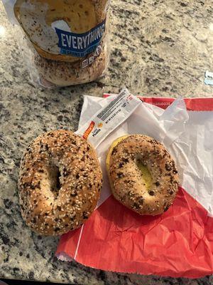 This might be the smallest bagel I've ever seen?