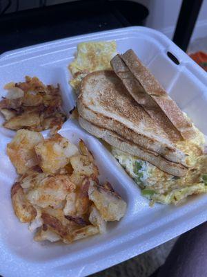 Western Omelet with Home Fries.