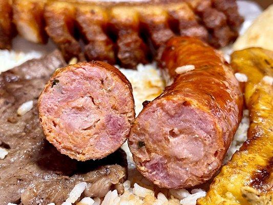 Sausage in Bandeja Paisa - takeout