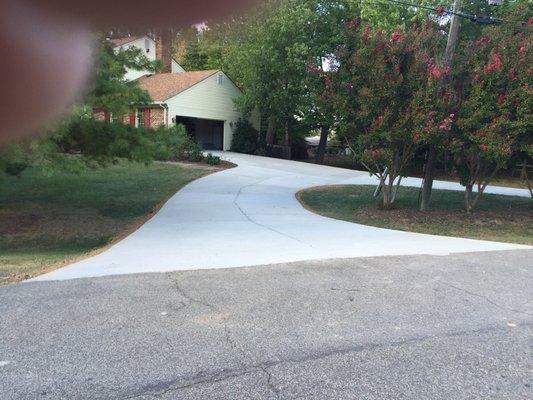 Big concrete driveway we installed 2016 in Alexandria va