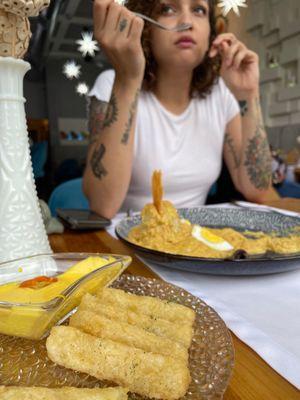 Yucca fries  Aji de Gallina