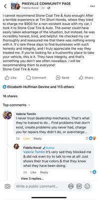 More reviews of people agreeing & the rest were of people saying how good the people at Stone Coal Auto & Tire are, since it's true!