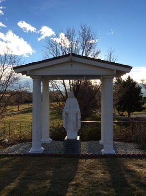 Our Lady of Grace statue at the foot of the Garden of Gethsemane