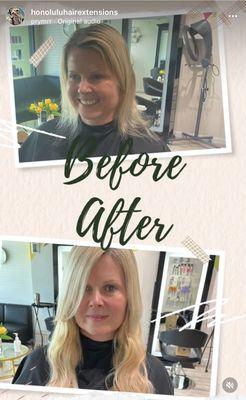 Before & After tape in extensions