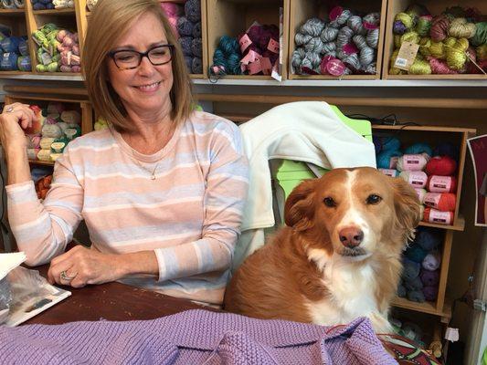 Lucy and her mommy, dogs are always welcome!