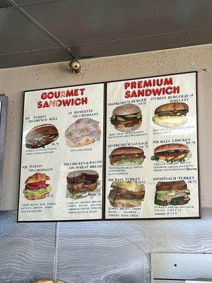 Sandwich Menu