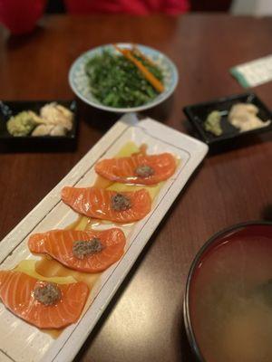 Truffle salmon sashimi - available at happy hour