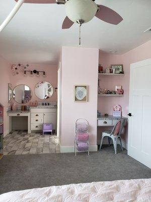 New ensuite after Dave did an extensive remodel of our daughter's room.