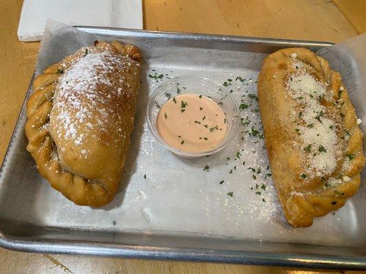 Dominican pizza Yaniqueques / Empanadas Guava and Cheese empanadas