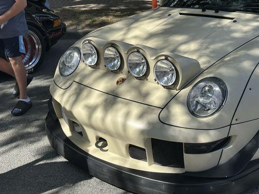 Sand colored rally modified RWB Porsche