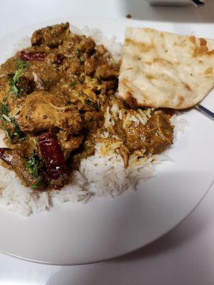 Chettinad Curry over rice DELICIOUS