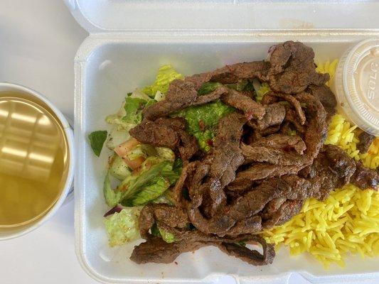 Shawarma beef lunch combo