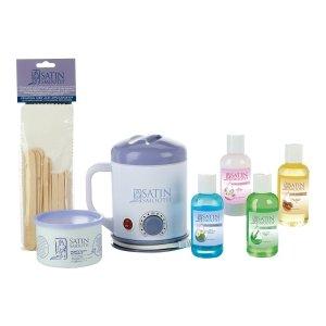 Satin Smooth's student wax kit has what you need to get started with a strip wax! Economically priced and packaged!