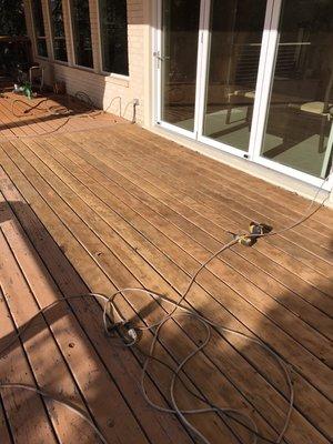 Deck restoration and stain