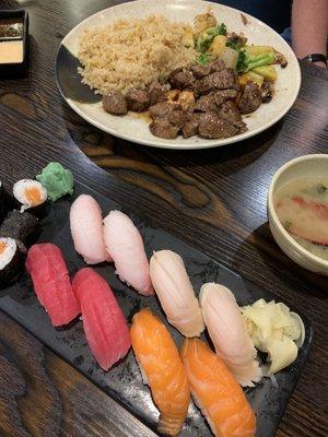 Nigiri regular and filet hibachi