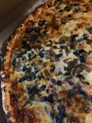 Mushroom pizza! Yum!