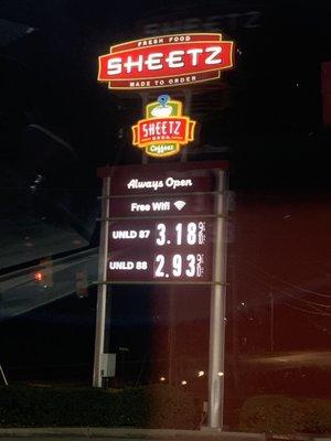 Road Sign  Gas Prices