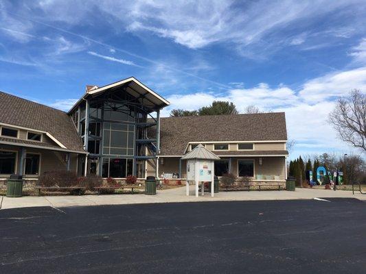 Front of Visitor Center showing LOVE sign.