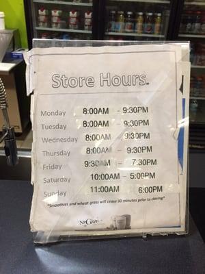 Cafe Hours