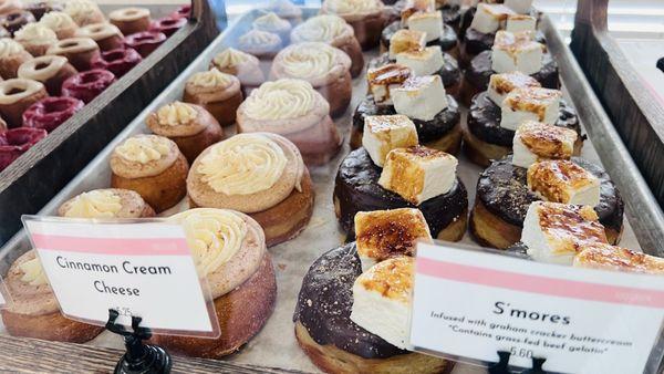 Hundred layer donut, lower shelf, check out those s'mores!!