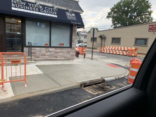 Our newly paved sidewalks after Travis had there new storm sewers installed.  Our tax dollars hard at work!