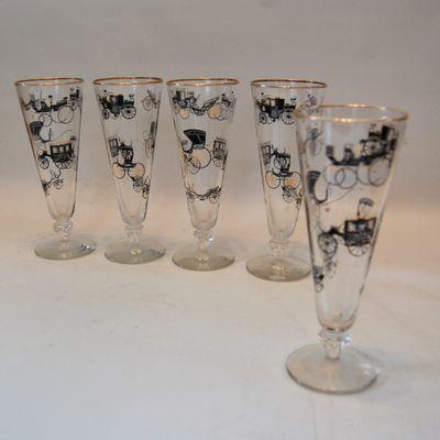 Midcentury Pilsner Glasses