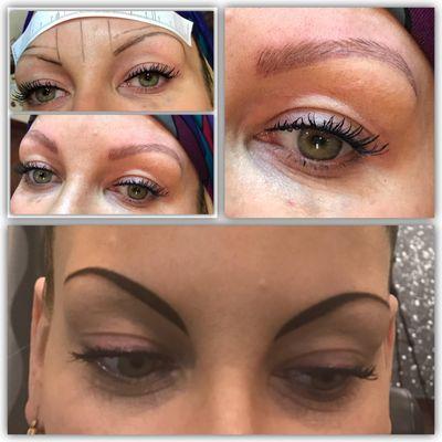 Before & After Microblading Tattoo on Precious