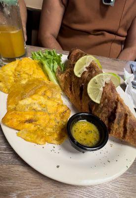 Fried red snapper