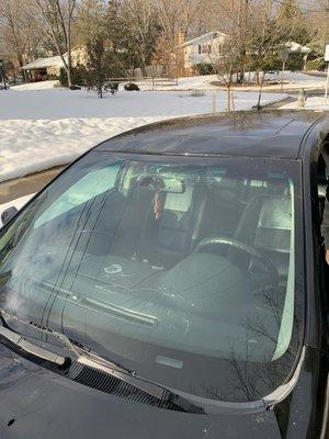 Windshield Replacement in the snow