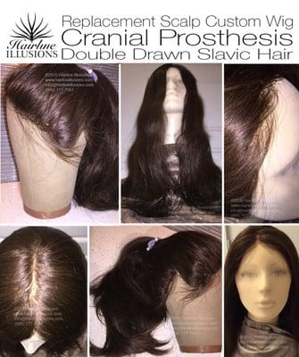 Natural Slavic Hair Cranial Prosthesis beautifully made by Hairline Illusions.