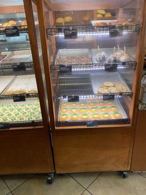 Half empty pastry case