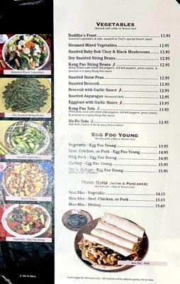 Menu as of October 2024 (p. 5)