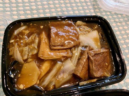 Braised Tofu still more saucy than I like but family enjoyed it with rice