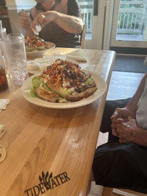 Wedge salad with grilled chicken