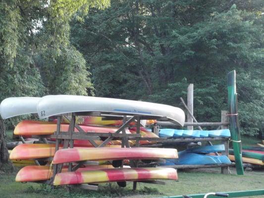 Canoes at Tickner's.