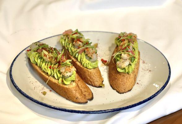 SHRIMP AVOCADO TOAST