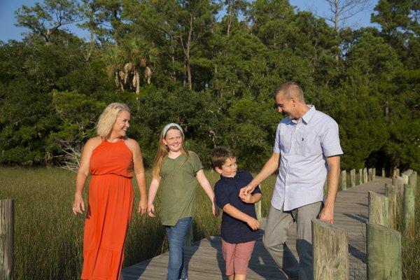 Owner Aaron DeBenedetto with his wife Meredith and their two children, Maggie and Eli. Palmetto Islands County Park 2020.