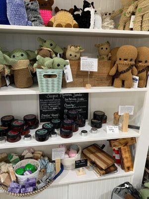 Local hand-made soaps, dolls and other crafts!