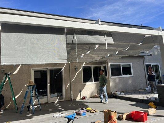 Patio cover in progress