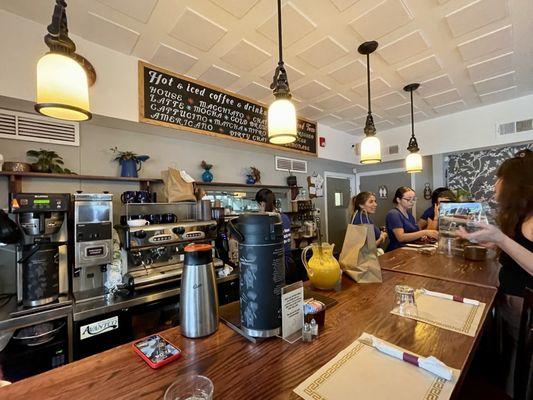 Although there were many tables, this counter gave us the perfect cafe experience.