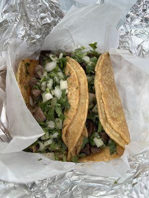 Dos carne asada tacos