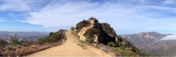 Hiking up the Piuma Trail