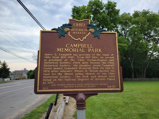 Historical Marker at the park