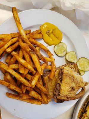 Patty melt and fries